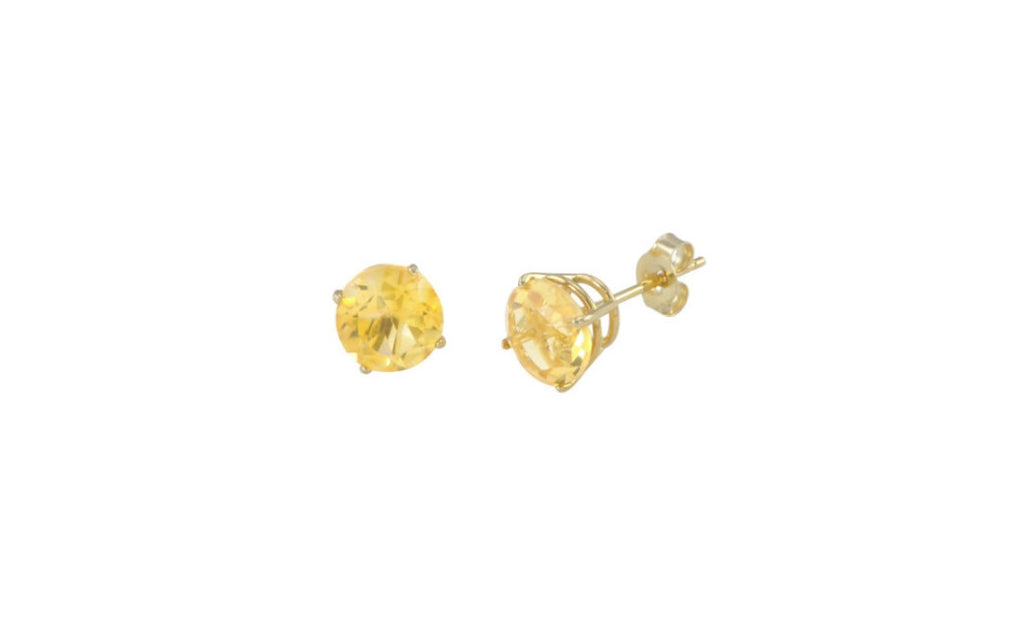 14K Solid Yellow Gold Genuine 1/4 Ct Yellow Diamond Sl1
