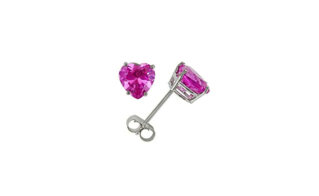 18k White Gold Cubic Zirconia Stud Earring Vs1