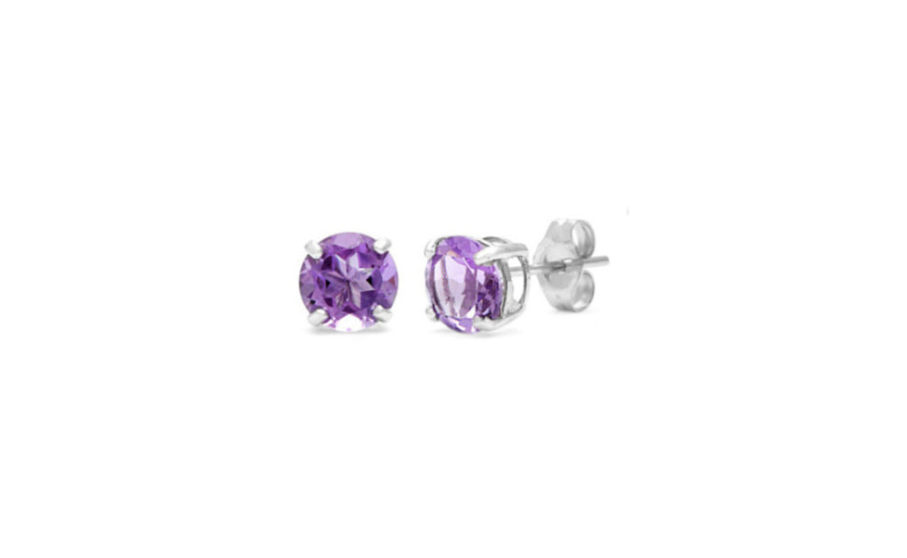18k White Gold Cubic Zirconia Stud Earring Vs1