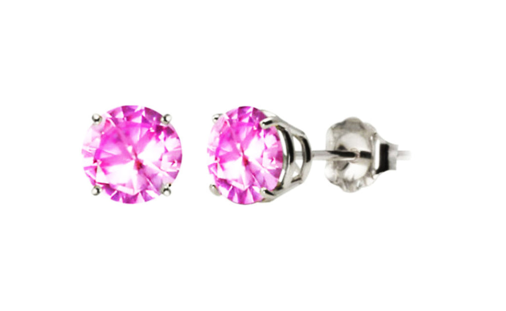 Heavy 10k White Gold Over Sterling Silver Simulated Diamond