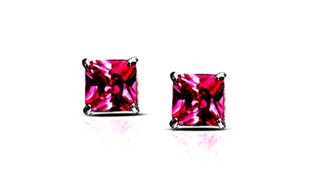 Heavy 10k White Gold Over Sterling Silver Simulated Diamond