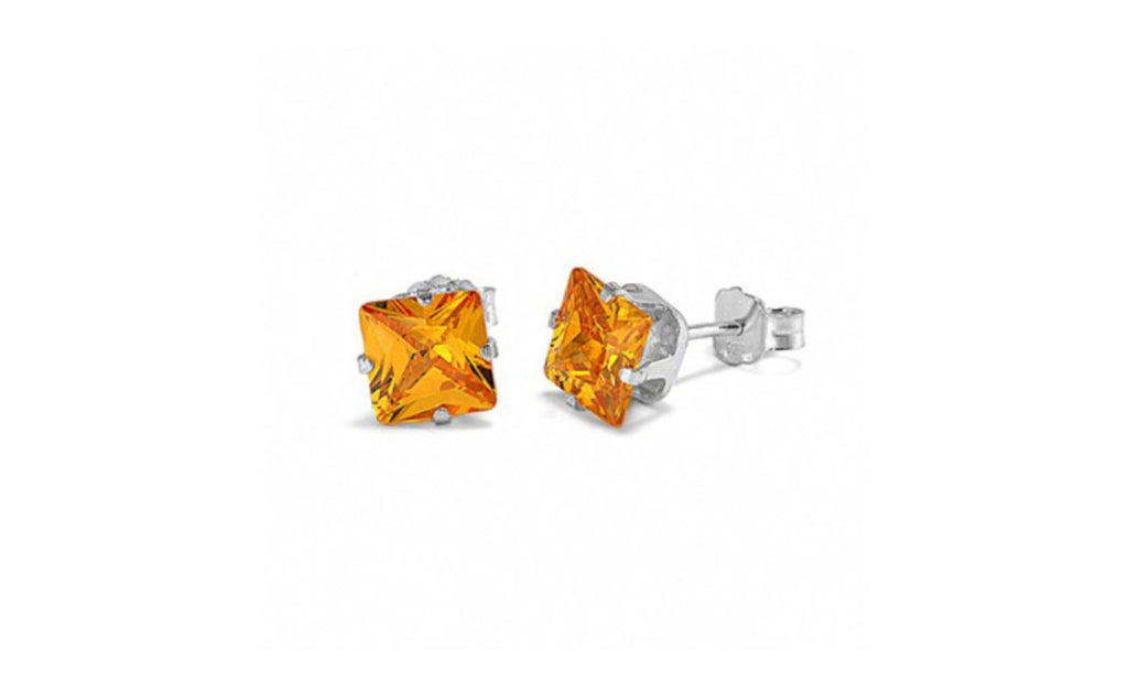 Sterling Silver 1ct Topaz Gemstone Earrings