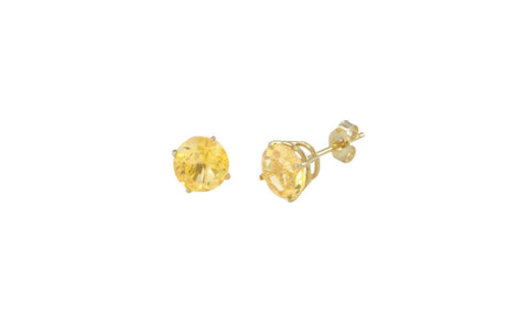 14K Solid Yellow Gold Genuine 1/4 Ct Yellow Diamond Sl1