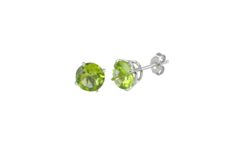 14k White Gold Over Sterling Silver 1ct Peridot Gemstone