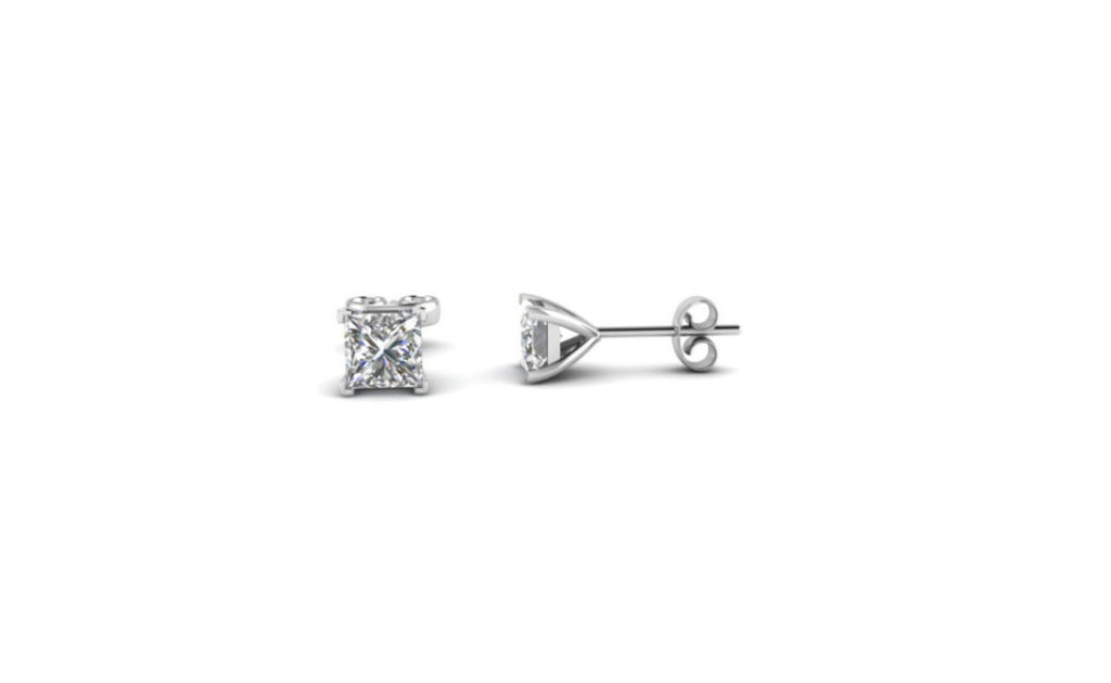 Sterling Silver 1ct White Cubic Zirconia Earrings